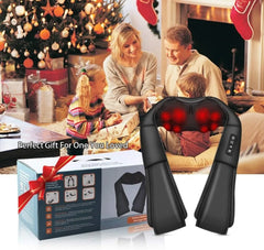 Wireless Neck And Back Massager Shiatsu Deep Kneading Massage Shawl Cervical Relaxing Trapezius Body Massager For Neck Waist Leg